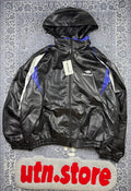 Куртка Balenciaga Logo-Embroidered Leather Track Jacket