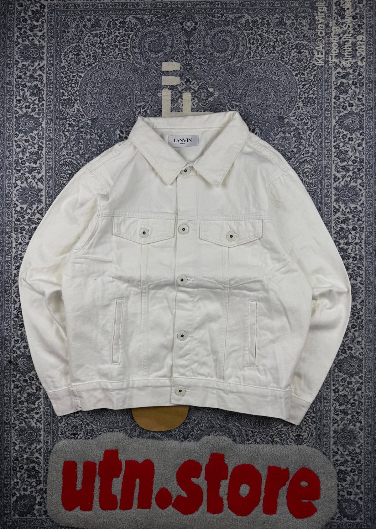 Куртка Lanvin Paris 1889 Palm Velvet Print Denim Jacket
