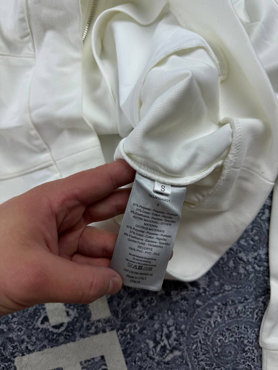 Dior Embroidered  Track Jacket White