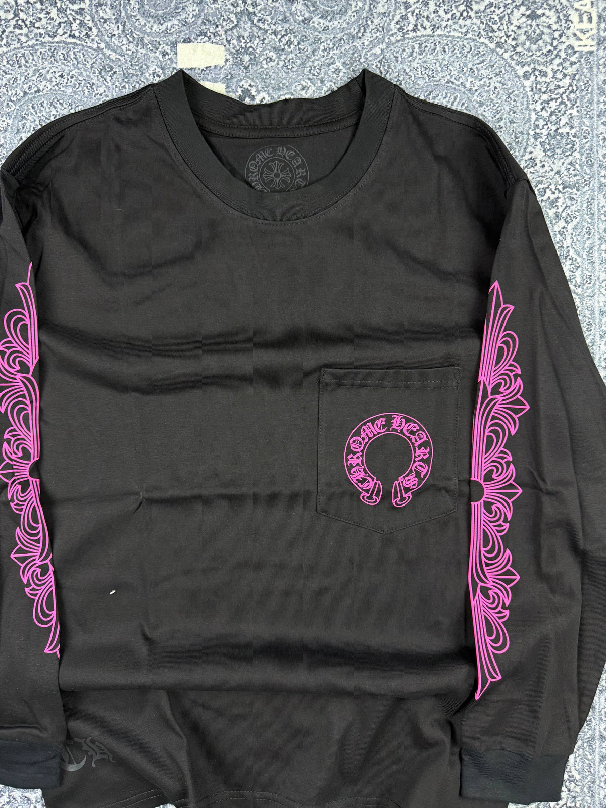Лонгслів Chrome Hearts Pink Horseshoe Floral