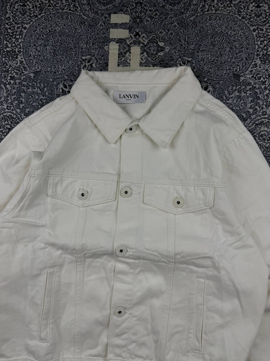Куртка Lanvin Paris 1889 Palm Velvet Print Denim Jacket