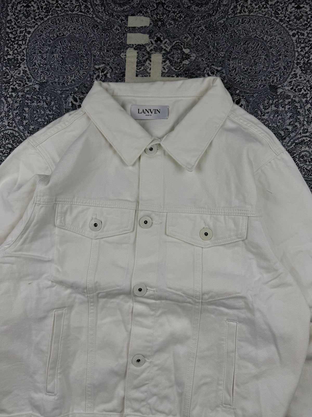Куртка Lanvin Paris 1889 Palm Velvet Print Denim Jacket