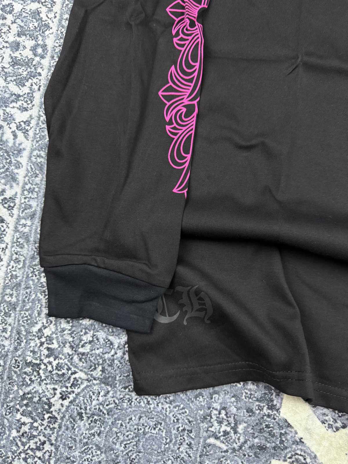Лонгслів Chrome Hearts Pink Horseshoe Floral