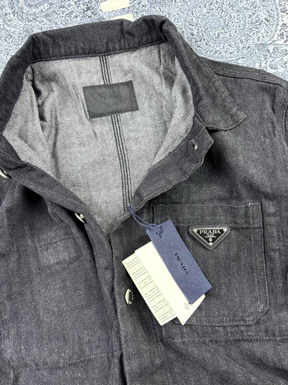 Куртка Prada Chevron Denim Blouson Jacket