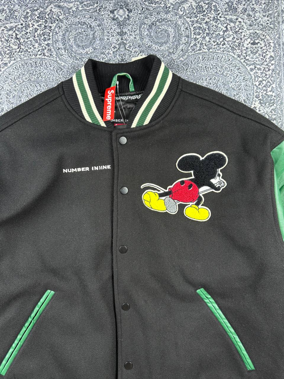 Куртка Supreme x Number (N)ine x Mickey Mouse Varsity Jacket
