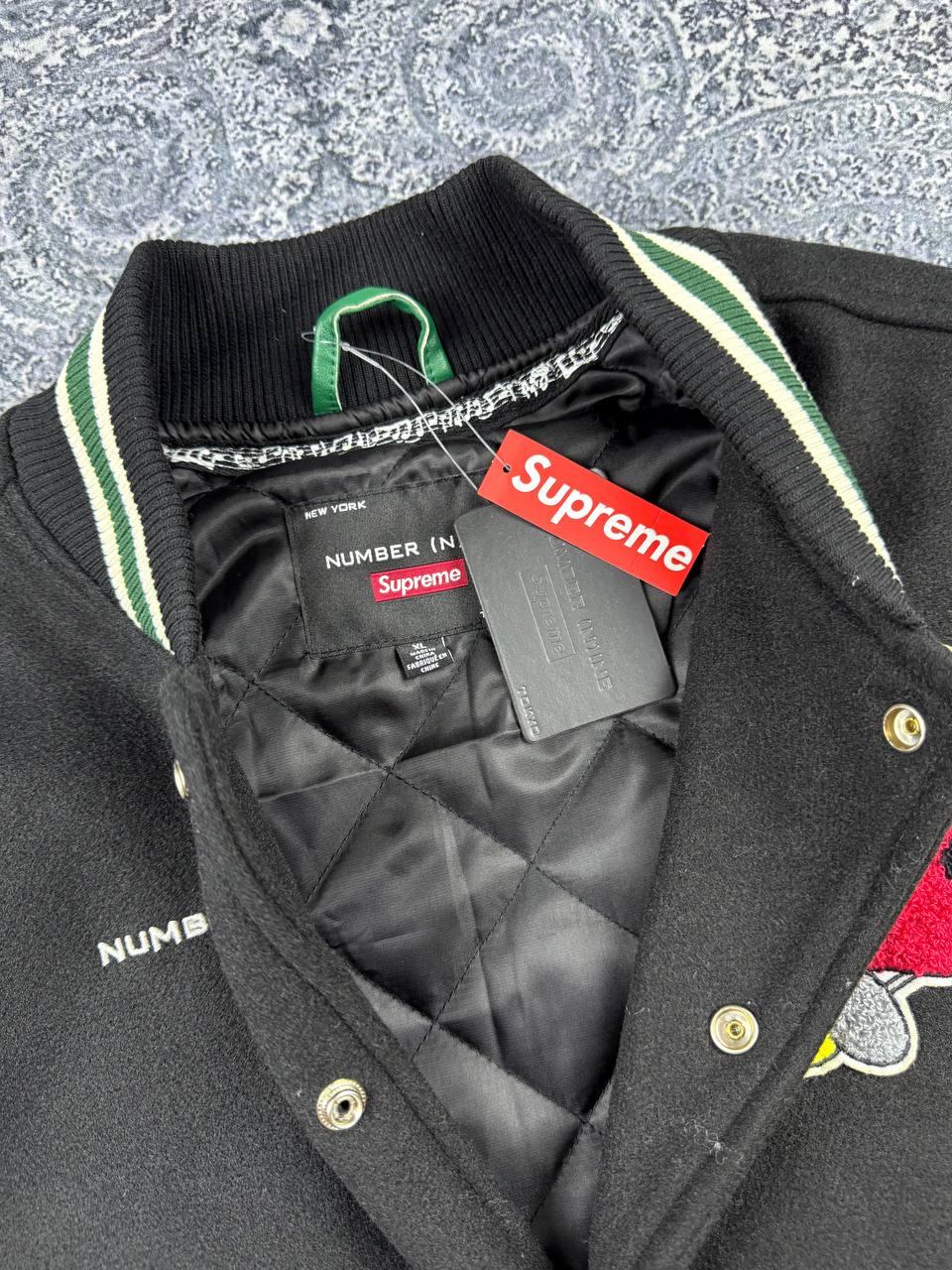 Куртка Supreme x Number (N)ine x Mickey Mouse Varsity Jacket