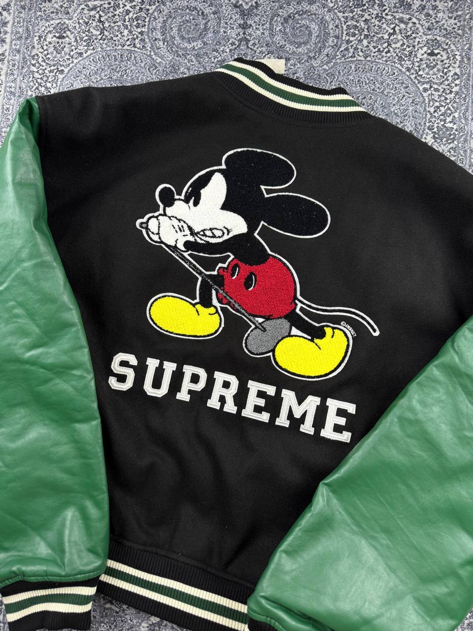 Куртка Supreme x Number (N)ine x Mickey Mouse Varsity Jacket